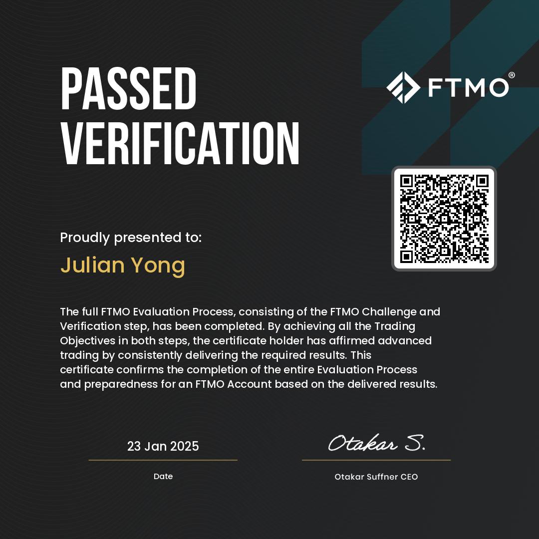 Julian Yong FTMO Verification — January 2025