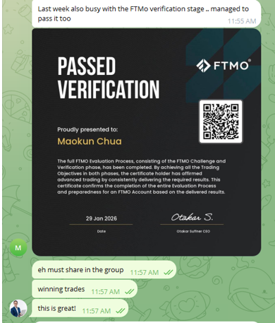 Maokun Chua — FTMO Passed Verification